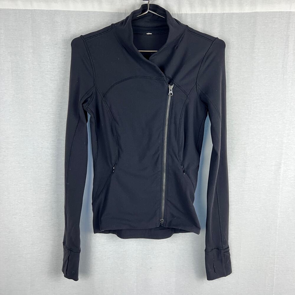 Lululemon Precision Jacket Womens 4 Black Luon Athletic Athleisure Yoga Workout